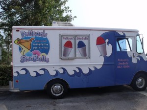 Pelican's SnoBalls truck in Cary