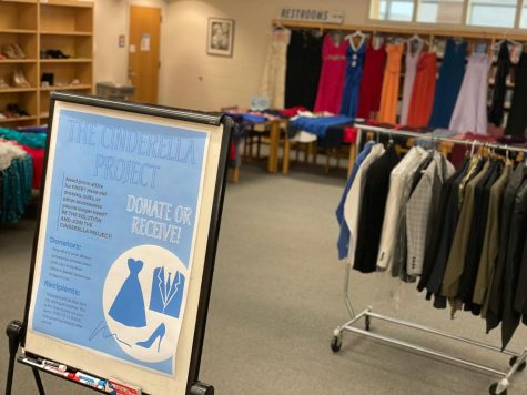 The Cinderella Project is held in the Athens Drive Community Library. The project provided free prom wear to students.
