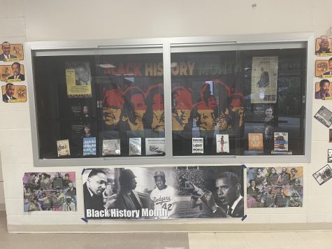 The case outside of the Athens Drive library is stocked full of African American literature to celebrate Black History Month.