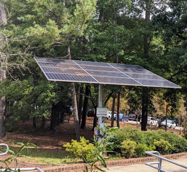 STEM Board Students hope to collect useful data using the school’s solar panel this year.