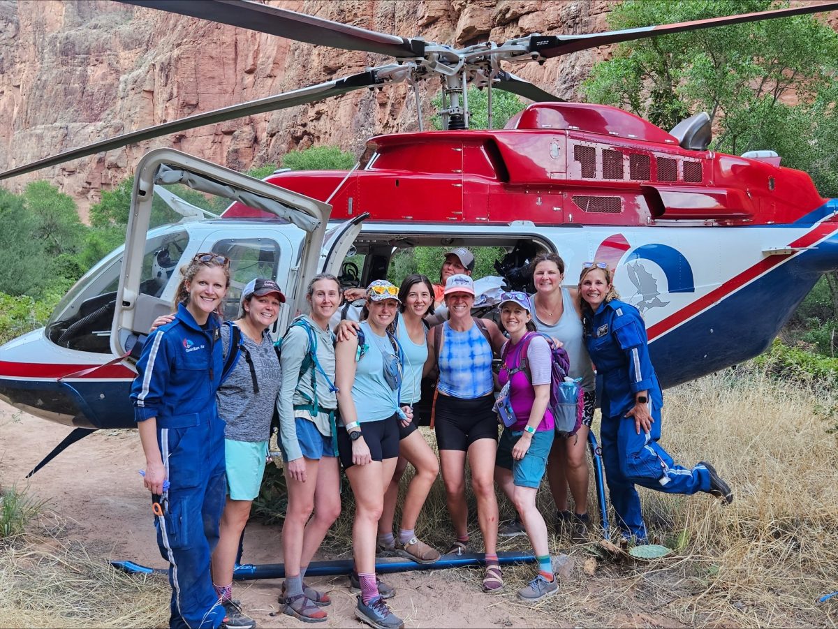 A few weeks into the school year, Principle Amanda Boshoff (in helicopter) spent a weekend hiking at the Grand Canyon. She returned to school the following week with a broken leg and a scooter. She continues to be an exceptional principle and her new scooter has brought 