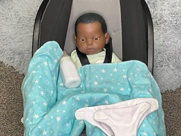 In this picture you can see the RealCare baby and all the items that come with it. The RealCare baby is a big part of the class that many students look forward to experiencing.