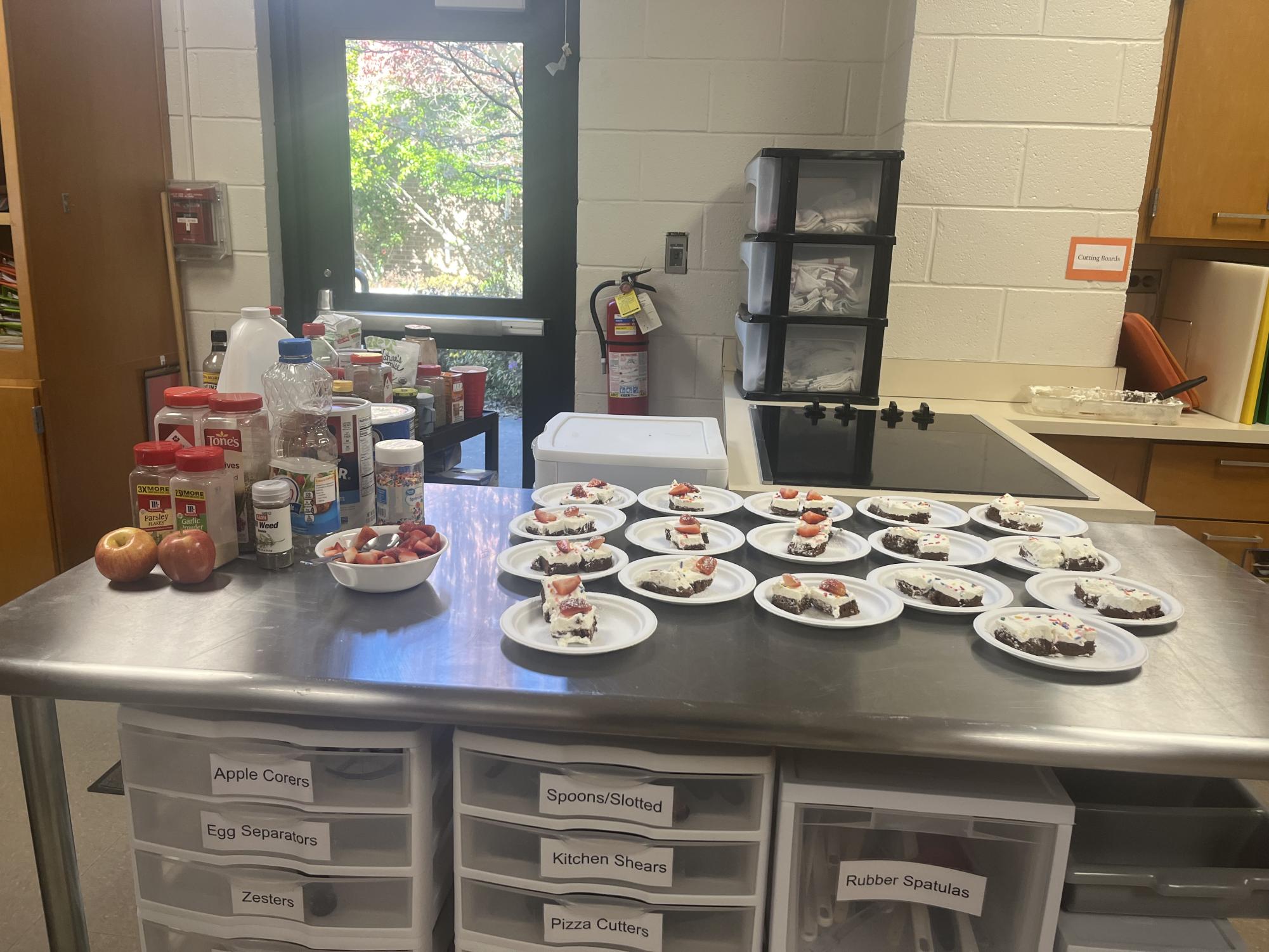 The Food and Nutrition classes finished products after their food truck projects.
