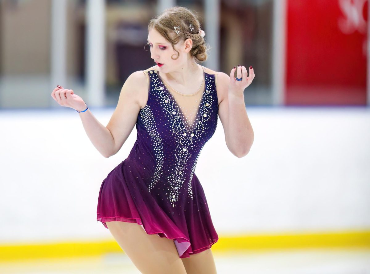 Mae Tipton pictured in a figure skating competition in May of 2023. The competition took place in Hillsborough, NC. (Photo courtesy of Danielle Woods)
