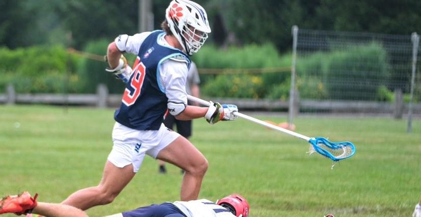 Wesley Cohn (pictured above), in a game of lacrosse. Cohn will continue on to Jacksonville University. (Photo courtesy of Wesley Cohn).