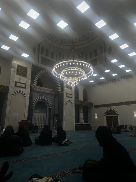 Pictured is the prayer room inside a Mosque- the Musallah. Many Itikafs, Khutbas, and prayers are taken place in the Musallah, leaving them to be very full throughout the month of Ramadan.