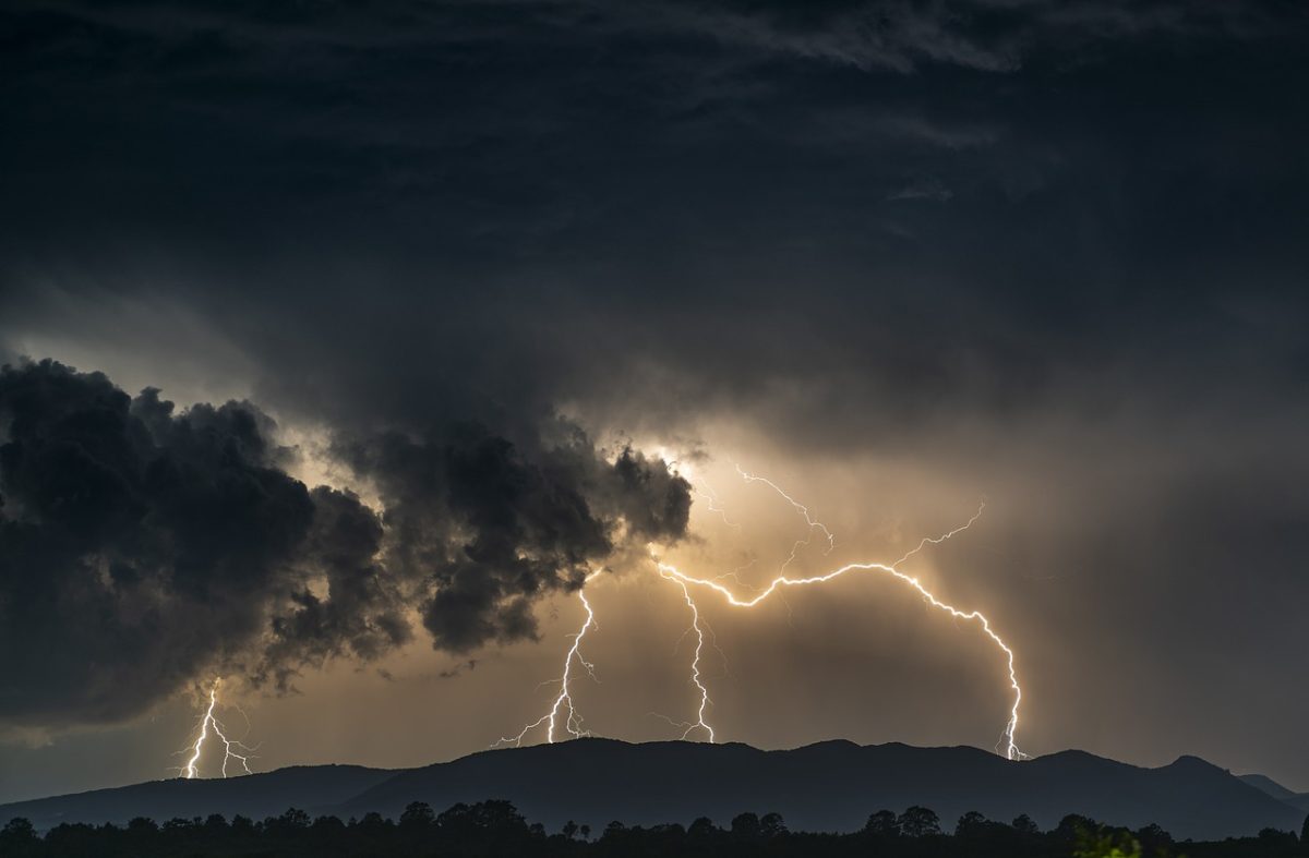 A storm is pictured. Sicvol and Casper are both interested in storm photography outside of school. Photo Credit: Hunt On Studios from Pixabay).