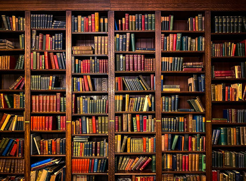 The photo features a bookcase with a large variety of books. The library 
mentioned belongs to the DC public library. (Photo Credit: dclibrary.libnet.info)