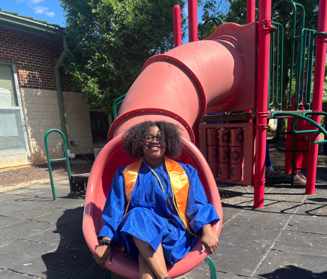 A senior but still a child at heart,Tiana always finds joy in little things. Photo courtesy of Tiana Jackson. 
