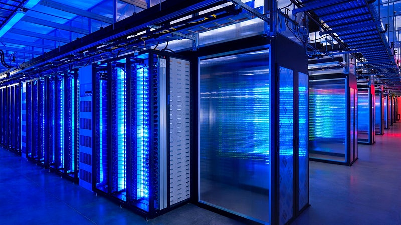 A picture of servers found in a data center. These servers are designed to store, process, and distribute data. Public domain CC0 photo courtesy of rawpixel.com through Wikipedia commons.