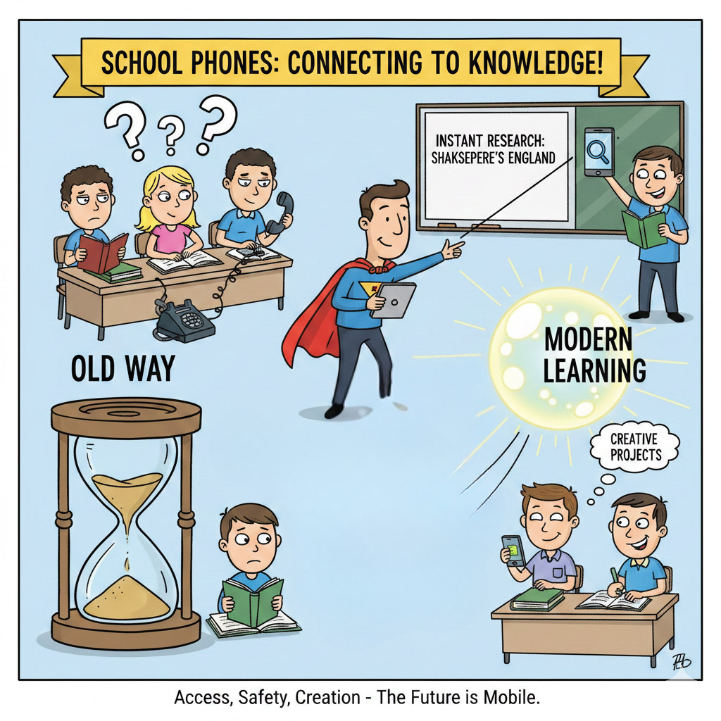 On or off? Pros and Cons of Cellphones in Schools