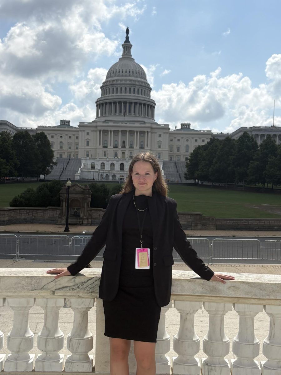 Standing in front of the US Capital building proudly wearing my press badge. I was honoured to be invited to and join the Washington Journalism and Media Conference in DC as a youth correspondent.