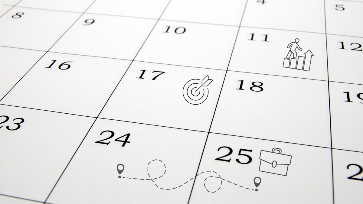 A calendar with things planned out on it. Planning your future will be helpful later on and lead to a good life.